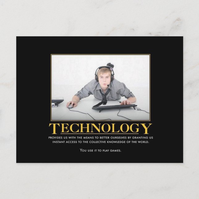 Cartão Postal Cartão-postal da tecnologia (Frente)