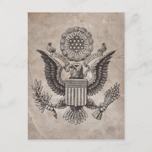 Cartão Postal Cartão-postal da velha Casaco de Armas Americana