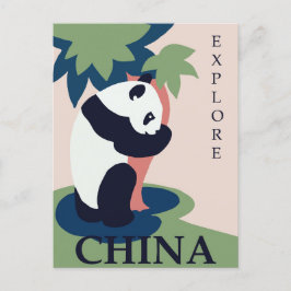 Cartão Postal Cartão-postal da Viagens vintage China Panda