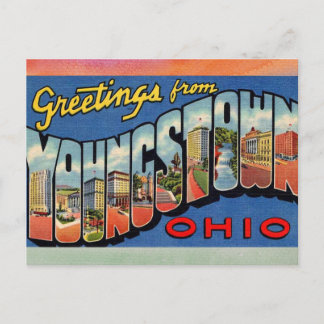 Cartão Postal Cartão-postal da Viagens vintage Youngstown Ohio