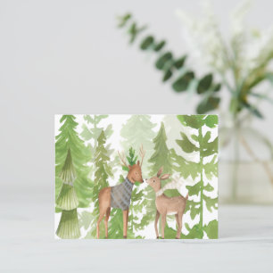 Cartão Postal Cartão-postal da Woodland Forest Greenery Baby Dee