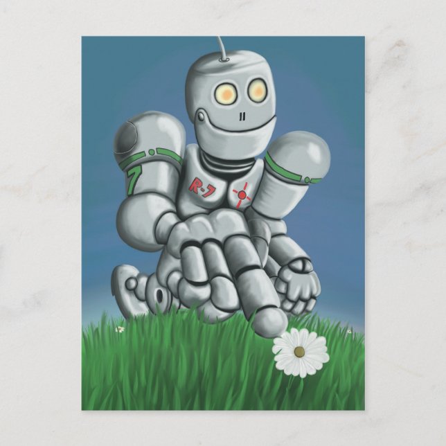 Cartão Postal Cartão-postal Daisy Picking Robot (Frente)