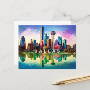 Cartão Postal Cartão-postal Dallas - Linha Skyline Icônica
