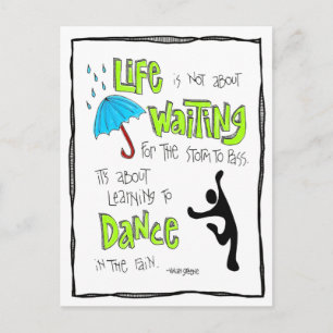 Cartão Postal Cartão-postal: Dança na Cotação da Chuva