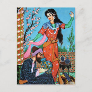 Cartão Postal cartão-postal Dançarina Ninfa e Poeta