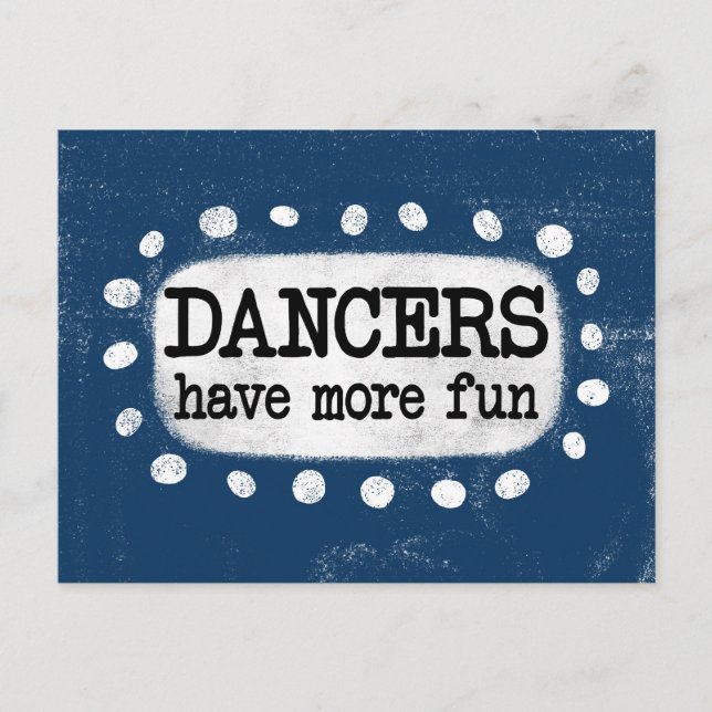 Cartão Postal Cartão-Postal Dançarinos se Divertem Mais (Frente)