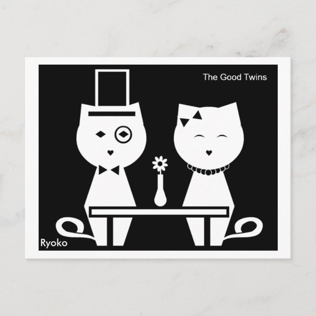 Cartão Postal Cartão-postal das boas gêmeas (Frente)
