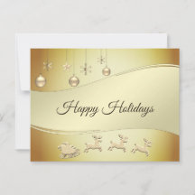 Cartão-postal das Bolas de Natal Reindeigh Sleigh