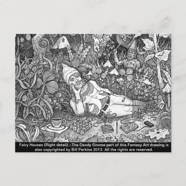 Cartão Postal Cartão-postal das casas de fada nº 3 (Frente)