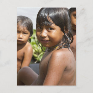 Cartão Postal Cartão-postal das Crianças de Warao da Venezuela