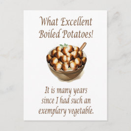 Cartão Postal Cartão-postal das excelentes batatas engarrafadas