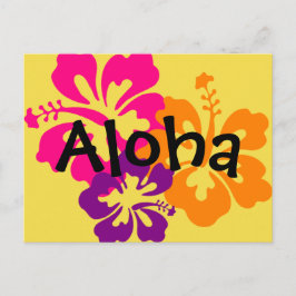 Cartão Postal Cartão-postal das flores em negrito da Aloha