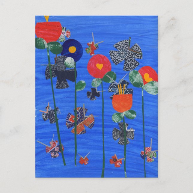 Cartão Postal Cartão-postal das flores japonesas (Frente)