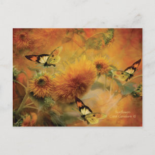 Cartão Postal Cartão-postal das flores sungueiras