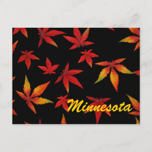 Cartão Postal Cartão-postal das Folhas do outono de Minnesota