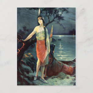 Cartão Postal Cartão-postal das garotas do calendário de 1920 