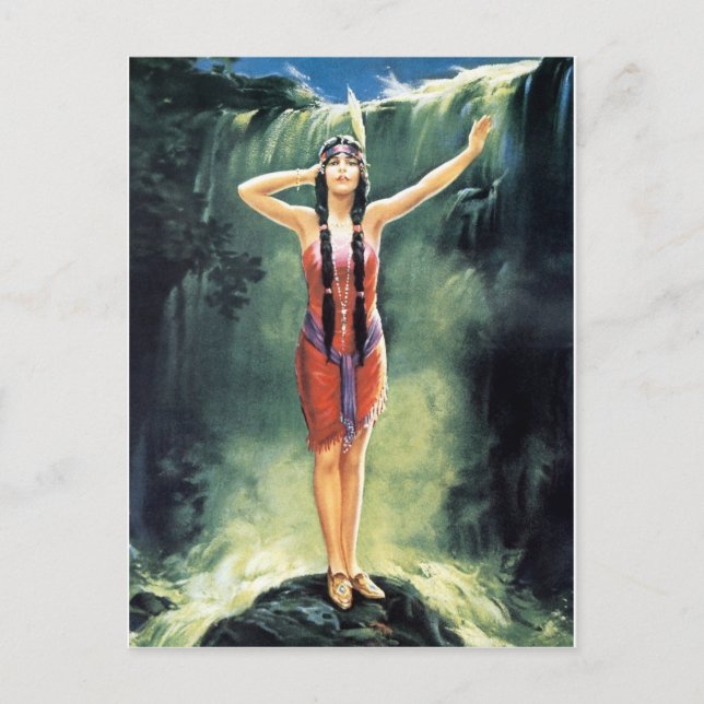 Cartão Postal Cartão-postal das garotas do calendário de 1920 de (Frente)