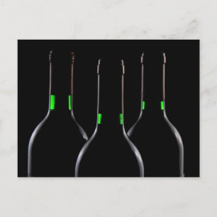 Cartão Postal Cartão-postal das garrafas de vinho preto