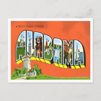 Cartão Postal Cartão-postal das Grandes Letras do Alabama Vintag