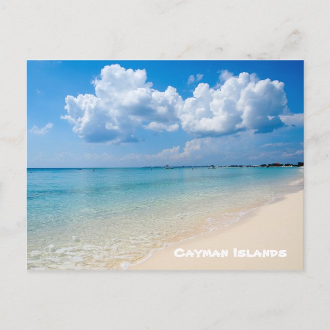Cartão Postal Cartão-postal das Ilhas Cayman - Praia de Sete Mil (Frente)