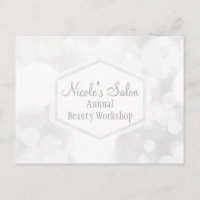 Cartão-postal das luzes brancas do glamor