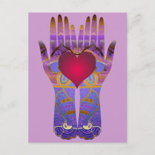 Cartão Postal Cartão-postal das mãos do céu