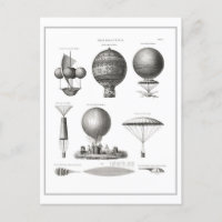 Cartão-postal das máquinas voadoras aeronáuticas V