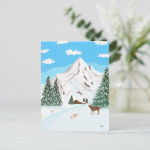 Cartão Postal Cartão-postal das Montanhas de Neve
