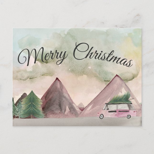 Cartão Postal Cartão-postal das Montanhas no Natal (Frente)