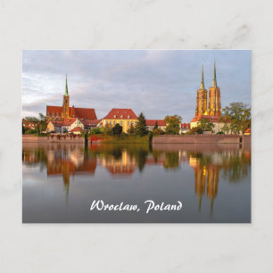 Cartão Postal Cartão-postal das Reflexões Fluviais de Wroclaw