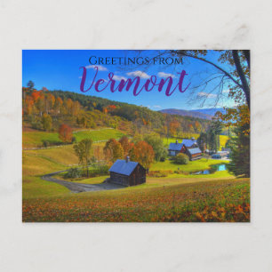 Cartão Postal Cartão-postal das Saudações Cênicas de Vermont