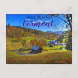 Cartão Postal Cartão-postal das Saudações Cênicas de Vermont Fol