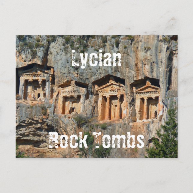Cartão Postal Cartão-postal das Tombs de Rock Lycian (Frente)