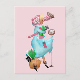 Cartão Postal Cartão-postal de 1950 Vintage Mulher