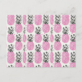 Cartão Postal Cartão-postal de abacaxi cor-de-rosa