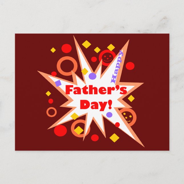 Cartão Postal Cartão-postal de abertura de Dia de os pais feliz (Frente)