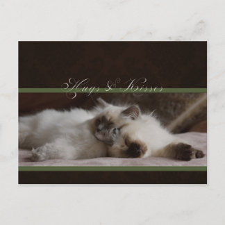 Cartão Postal Cartão-postal de abraços e beijos