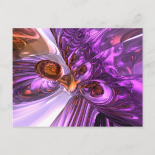 Cartão Postal Cartão-postal de Abstrato de borboleta púrpura