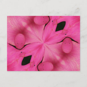 Cartão Postal Cartão-postal de Abstrato Petal Rosa