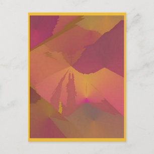 Cartão Postal Cartão-postal de abstrato Sunset Puro / Dourado