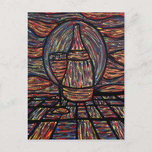 Cartão Postal Cartão-postal de abstrato Vinho e Vidro