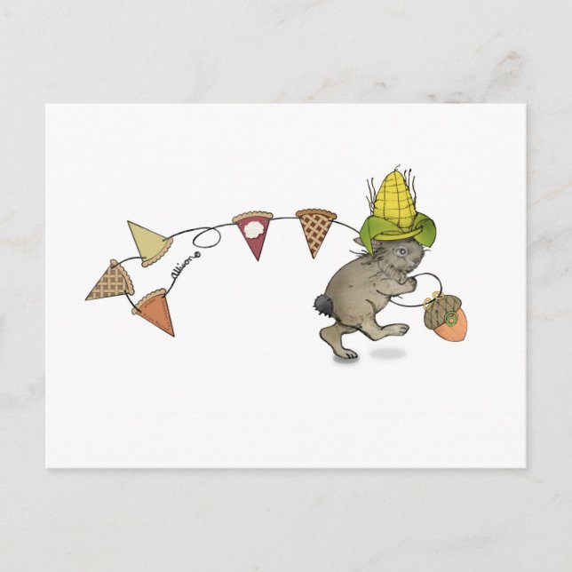 Cartão Postal Cartão-postal de Ação de Graças (Frente)