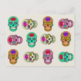 Cartão Postal Cartão-postal de Açúcar Skulls