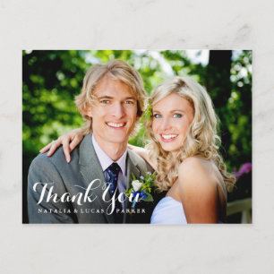 Cartão Postal Cartão-postal de agradecimento por casamento escri