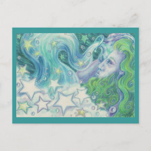 Cartão Postal Cartão-postal de Água, o signo de Aquário