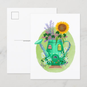 Cartão Postal Cartão-postal de Algodão Verde