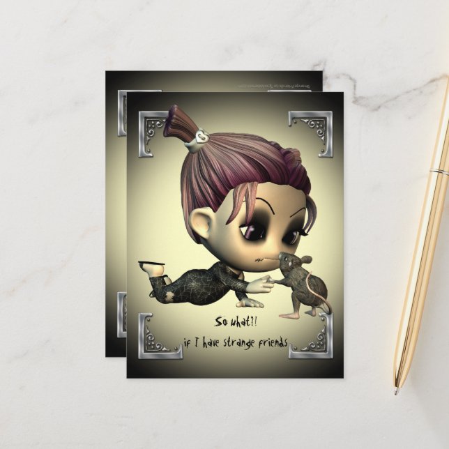 Cartão Postal Cartão-postal de Amigos Estranhos (Frente/Verso In Situ)