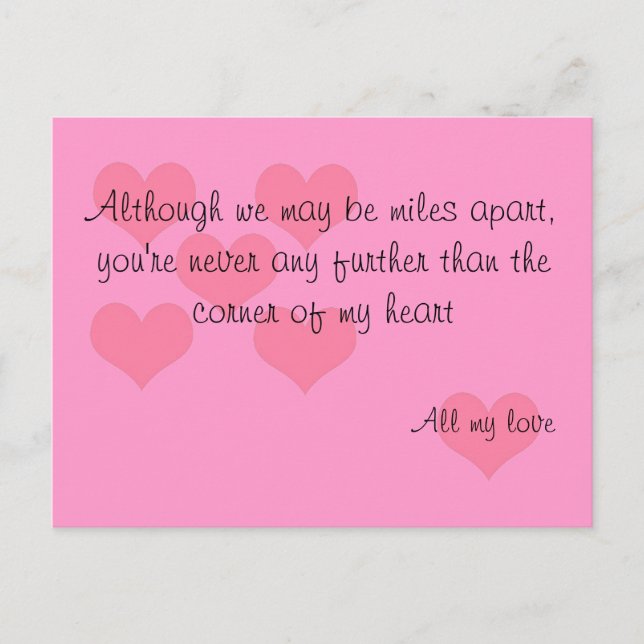 Cartão Postal Cartão-postal de amor (Frente)