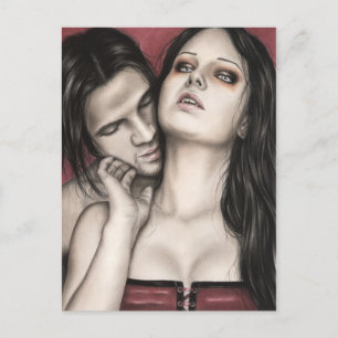 Cartão Postal Cartão-postal de amor de vampiro