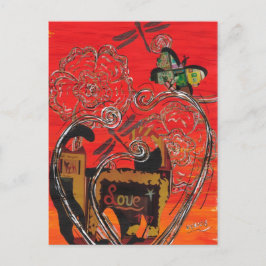 Cartão Postal Cartão-postal de Amor e Borboleta